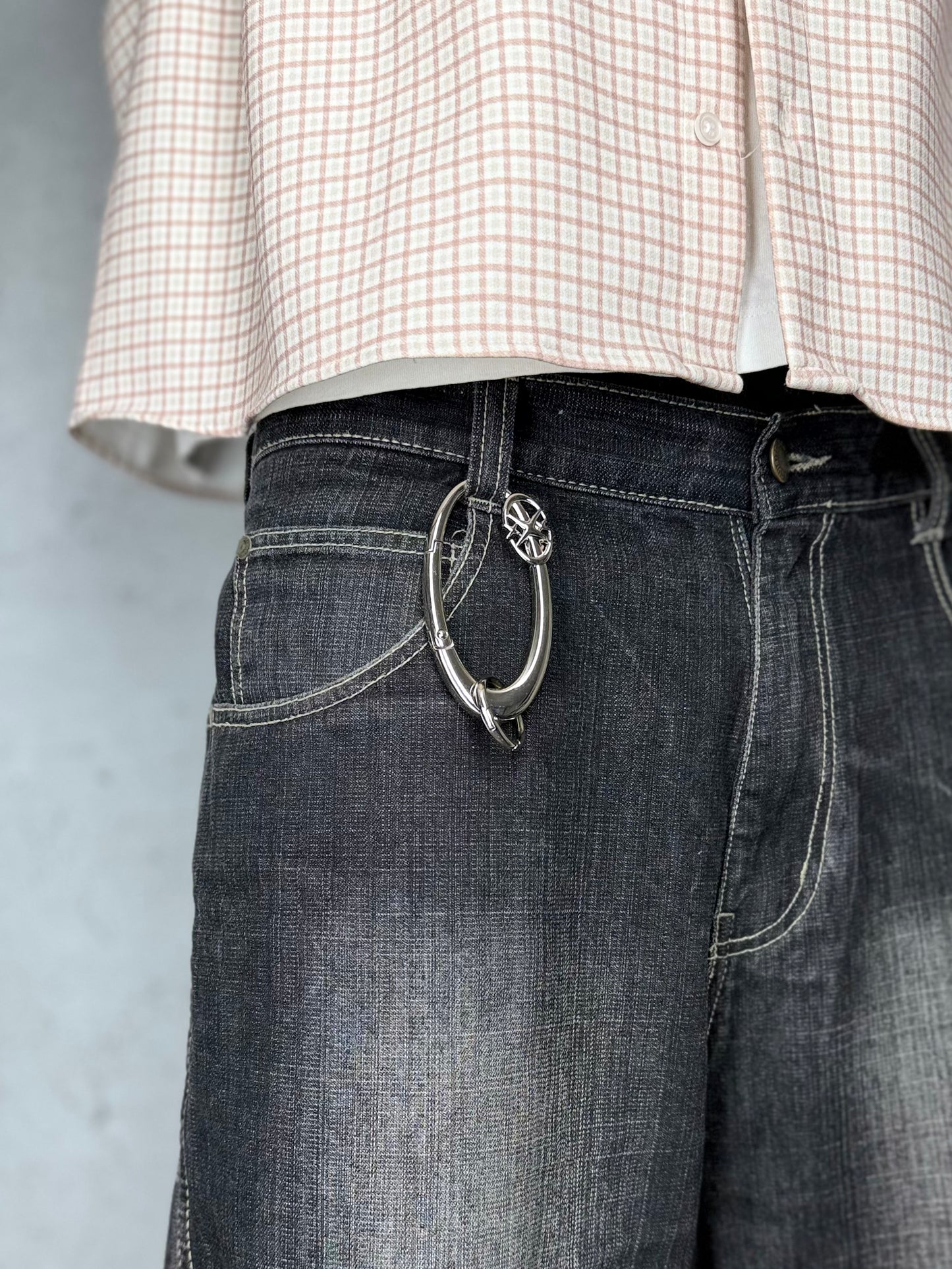 "Drip Star" Silber Karabiner mit Stern Design Star Charm Streetwear Anhänger