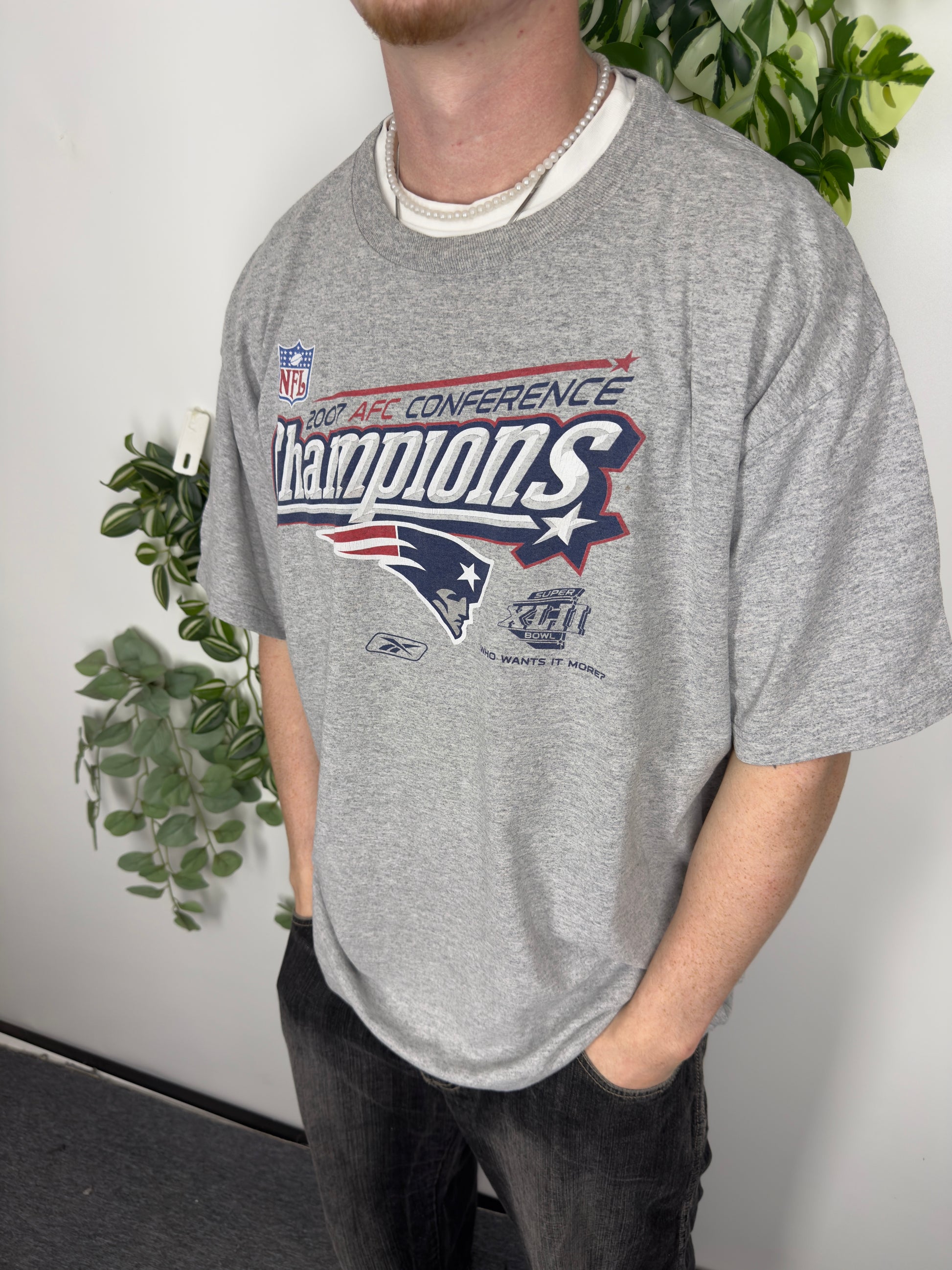 Reebok Patriots T-Shirt Grau Fitpic