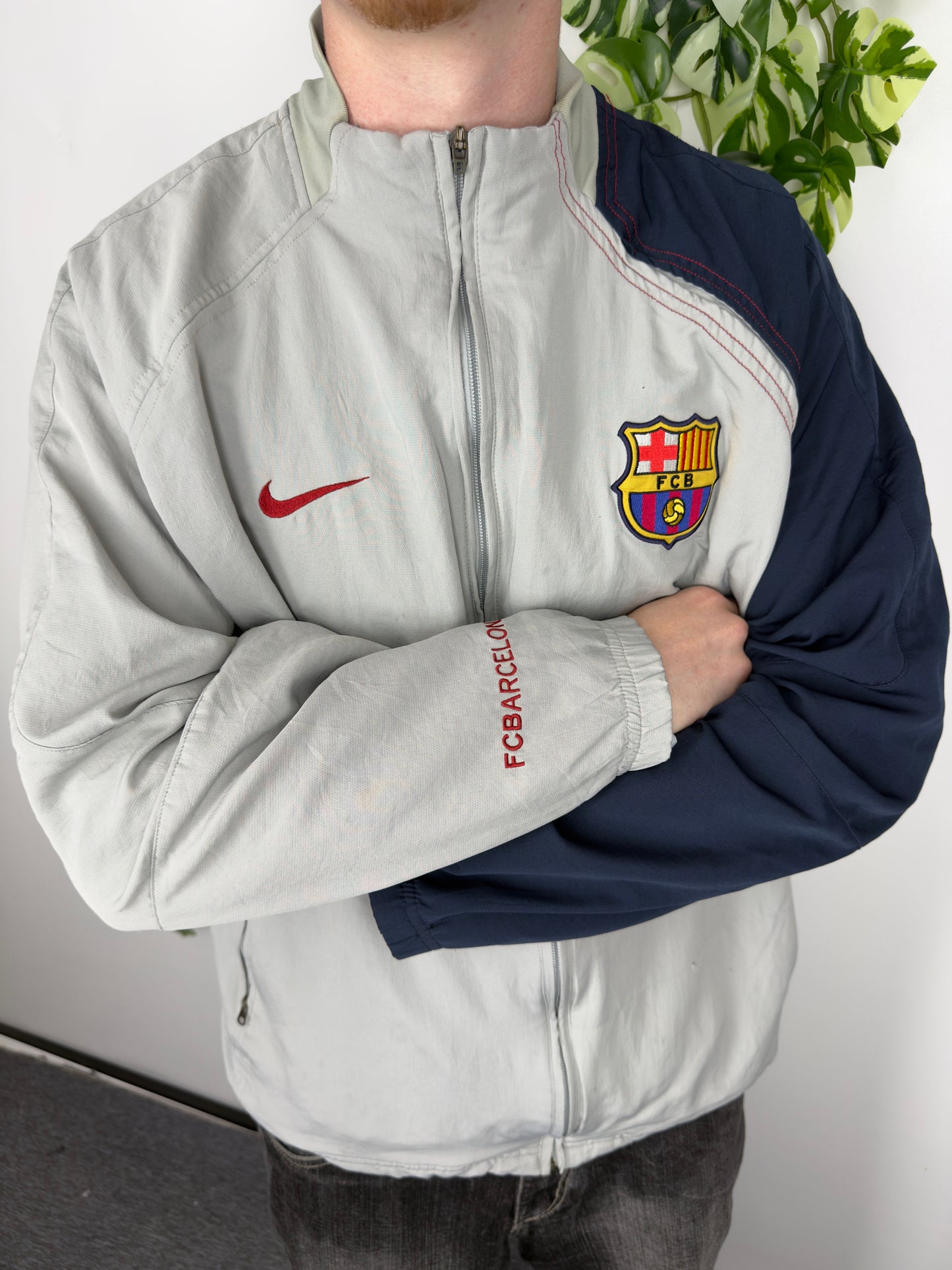 Nike FC Barcelona Trainingsjacke Creme Fitpic
