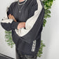 Reebok vintage Sweatshirt embroidery Sweater schwarz washed XL