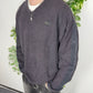 Nike vintage Sweatshirt Sweater Knitweat V-Neck schwarz washed XL