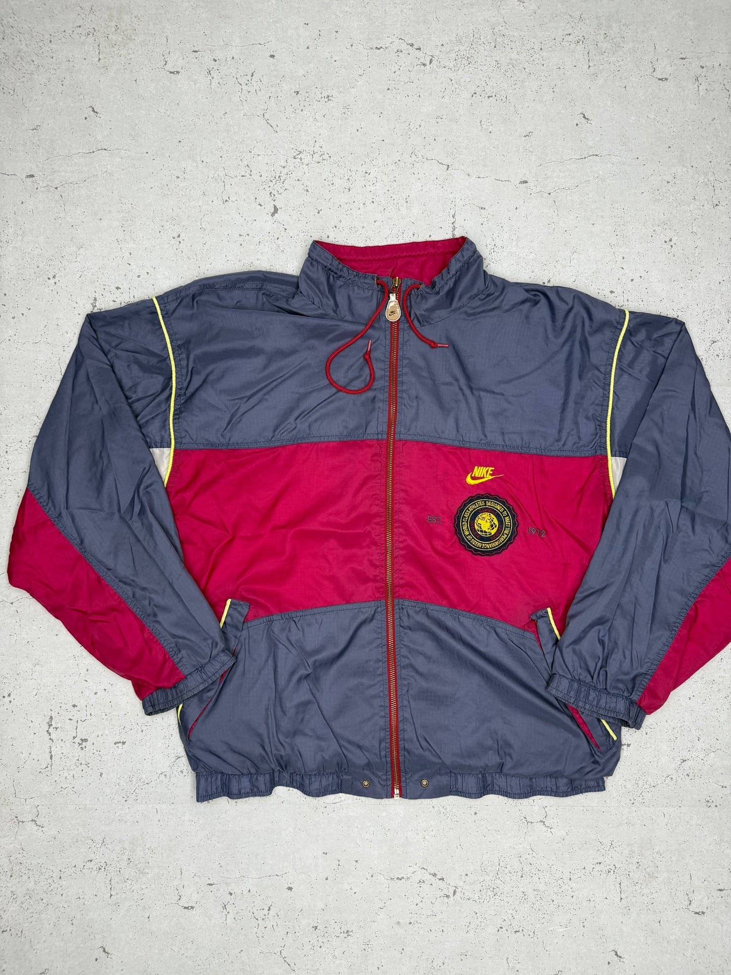 Nike vintage big Logo embroidered Spellout Trackjacket Windbreaker Jacke L