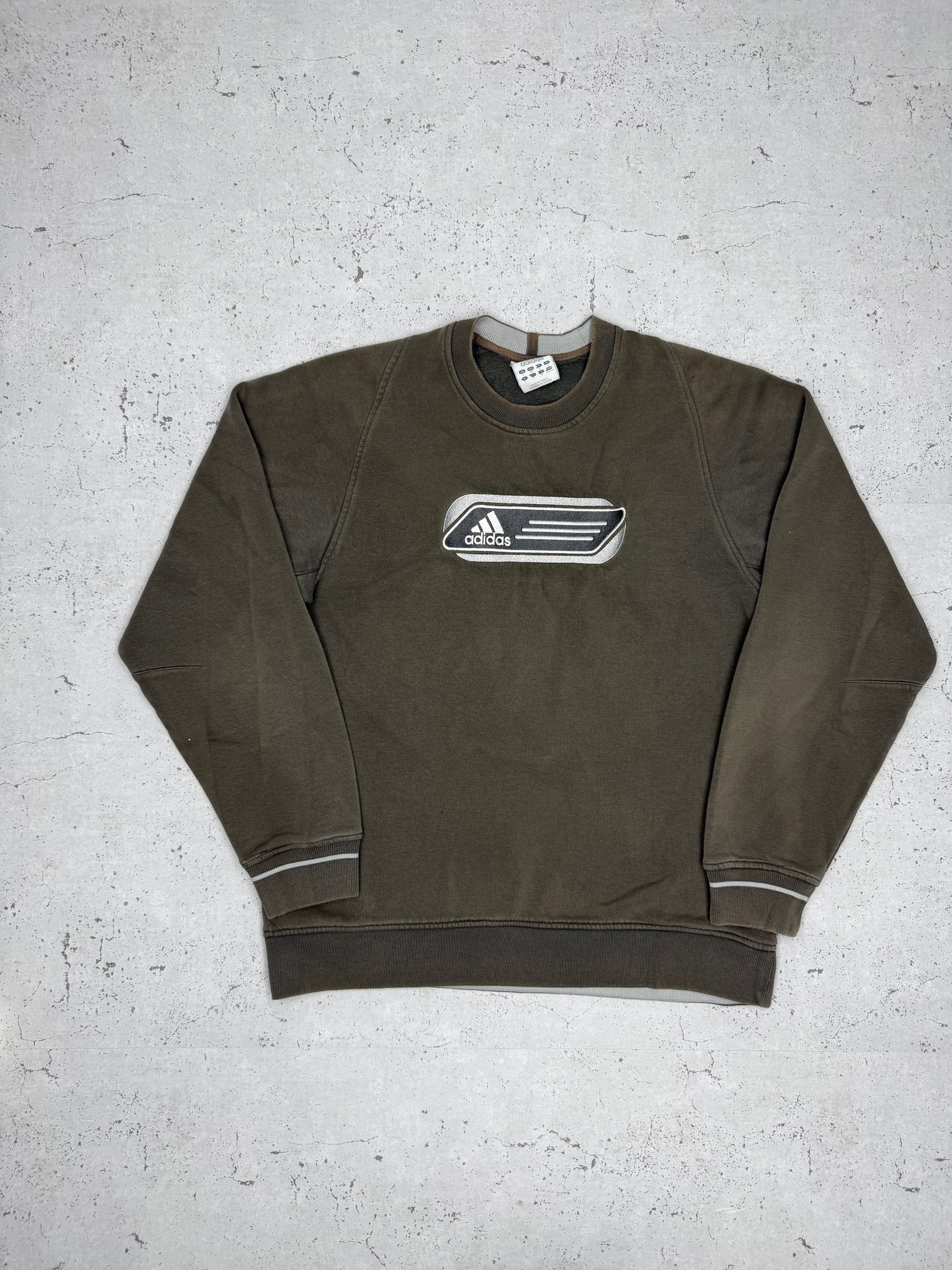 Adidas vintage big Logo embroidered Sweatshirt Sweater S