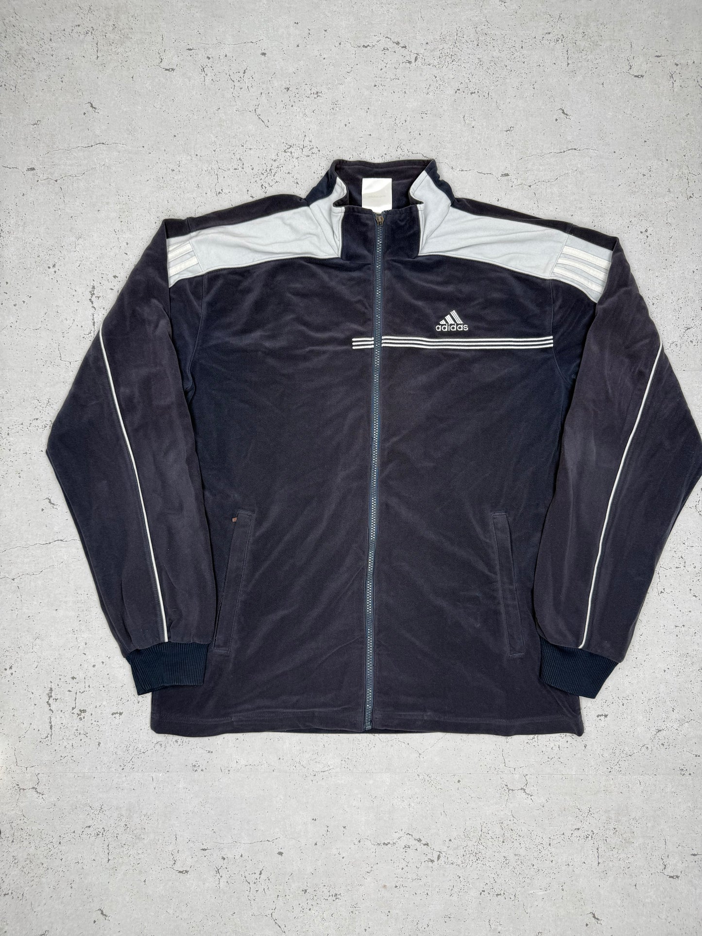 Adidas vintage Velour Samt Trackjacket Zipper Jacke L