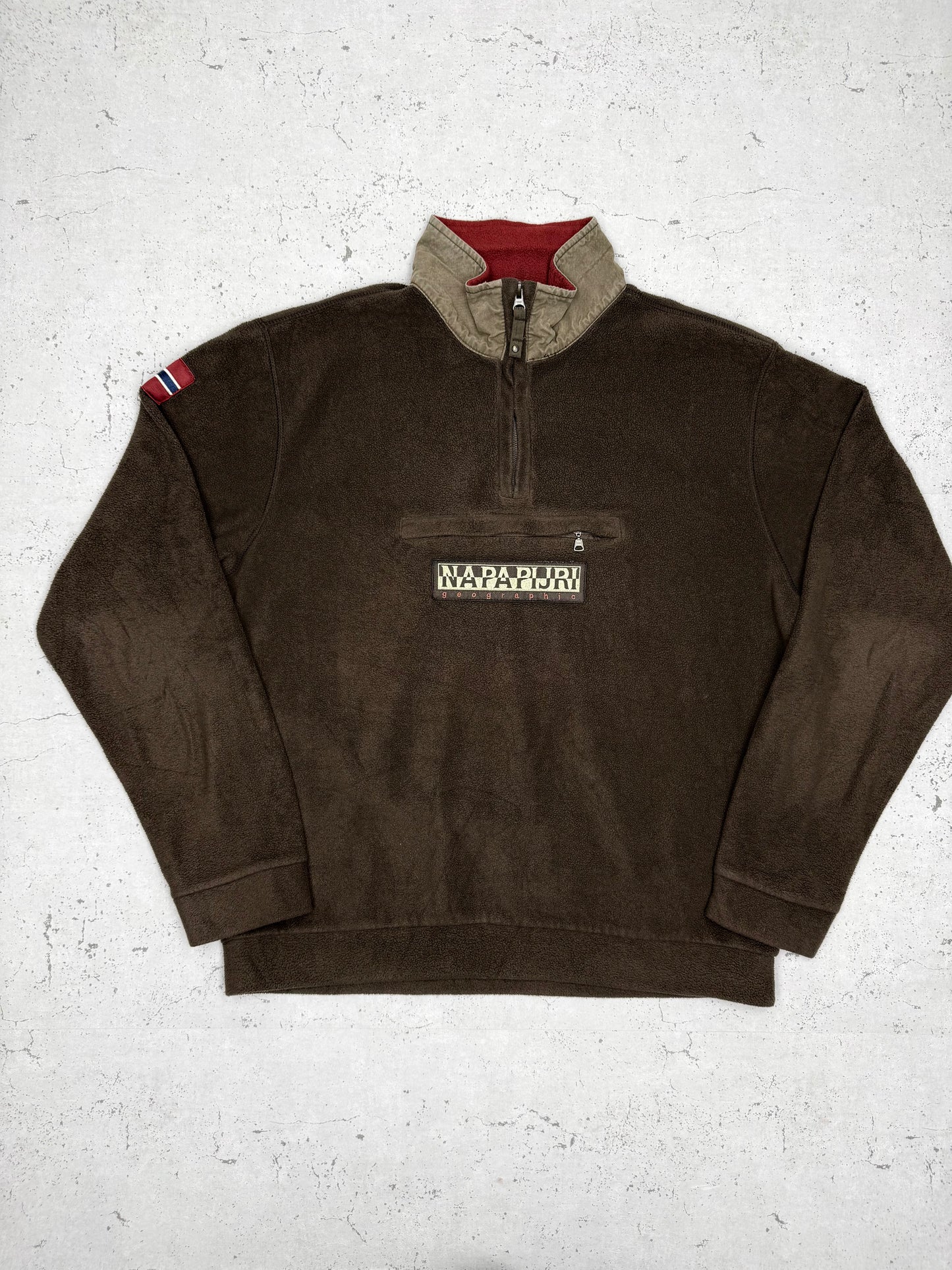 Napapijri vintage warmer Fleece Zip Sweatshirt Sweater L