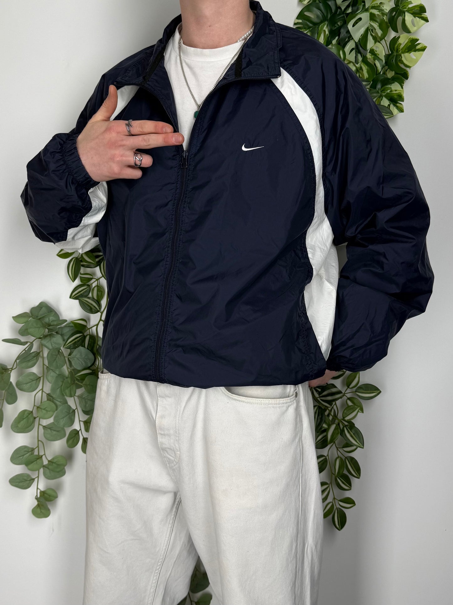 Nike vintage small swoosh embroidered Trackjacket Windbreaker Jacke XXL