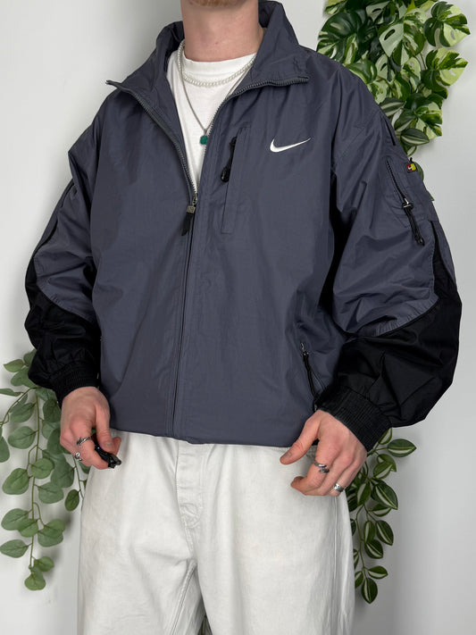 Nike vintage Big Logo Swoosh embroidered Trackjacket Windbreaker Jacke XL