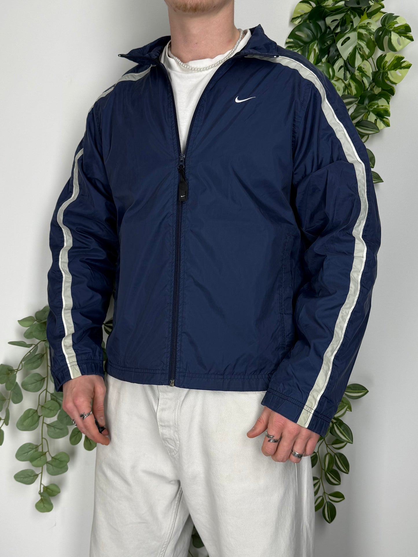 Nike vintage small Swoosh embroidered Trackjacket Windbreaker Jacke S