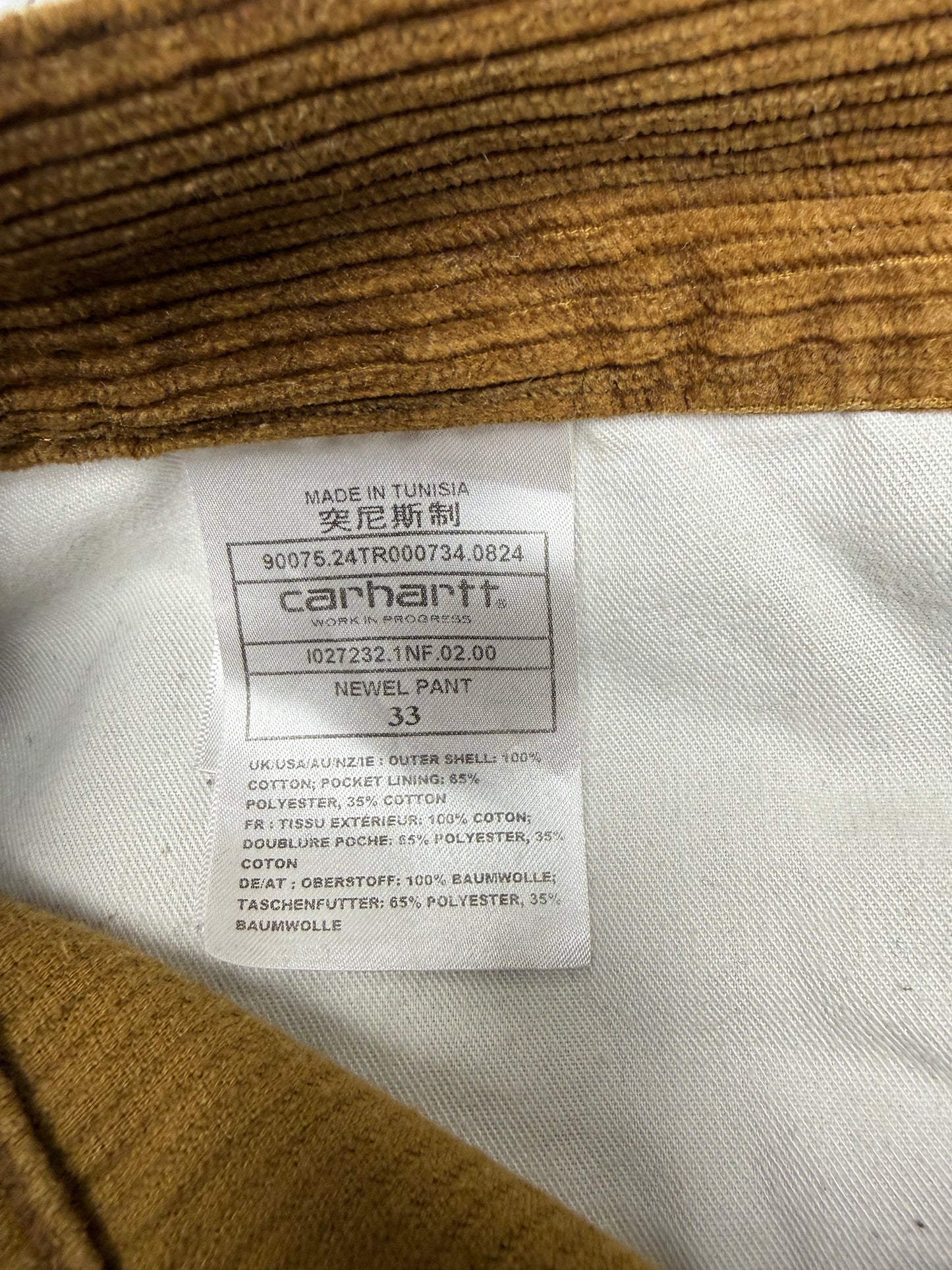 Carhartt vintage Straight Leg Fit Cort Hose Pants Denim Skater W33 L32