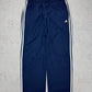 Adidas vintage Trackpants Three Stripes baggy Fit Jogginghose blau L