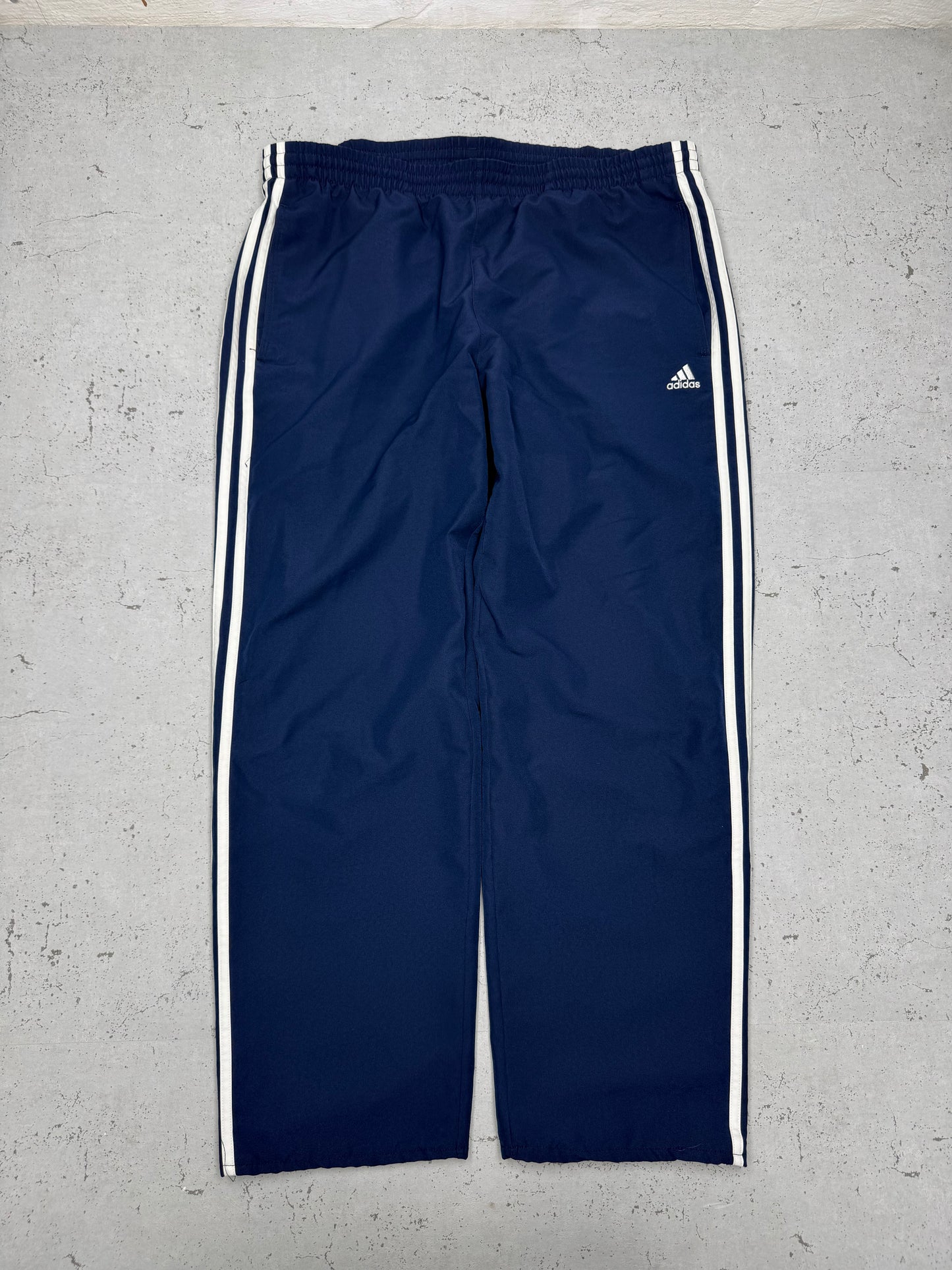 Adidas vintage Trackpants Three Stripes baggy Fit Jogginghose blau L
