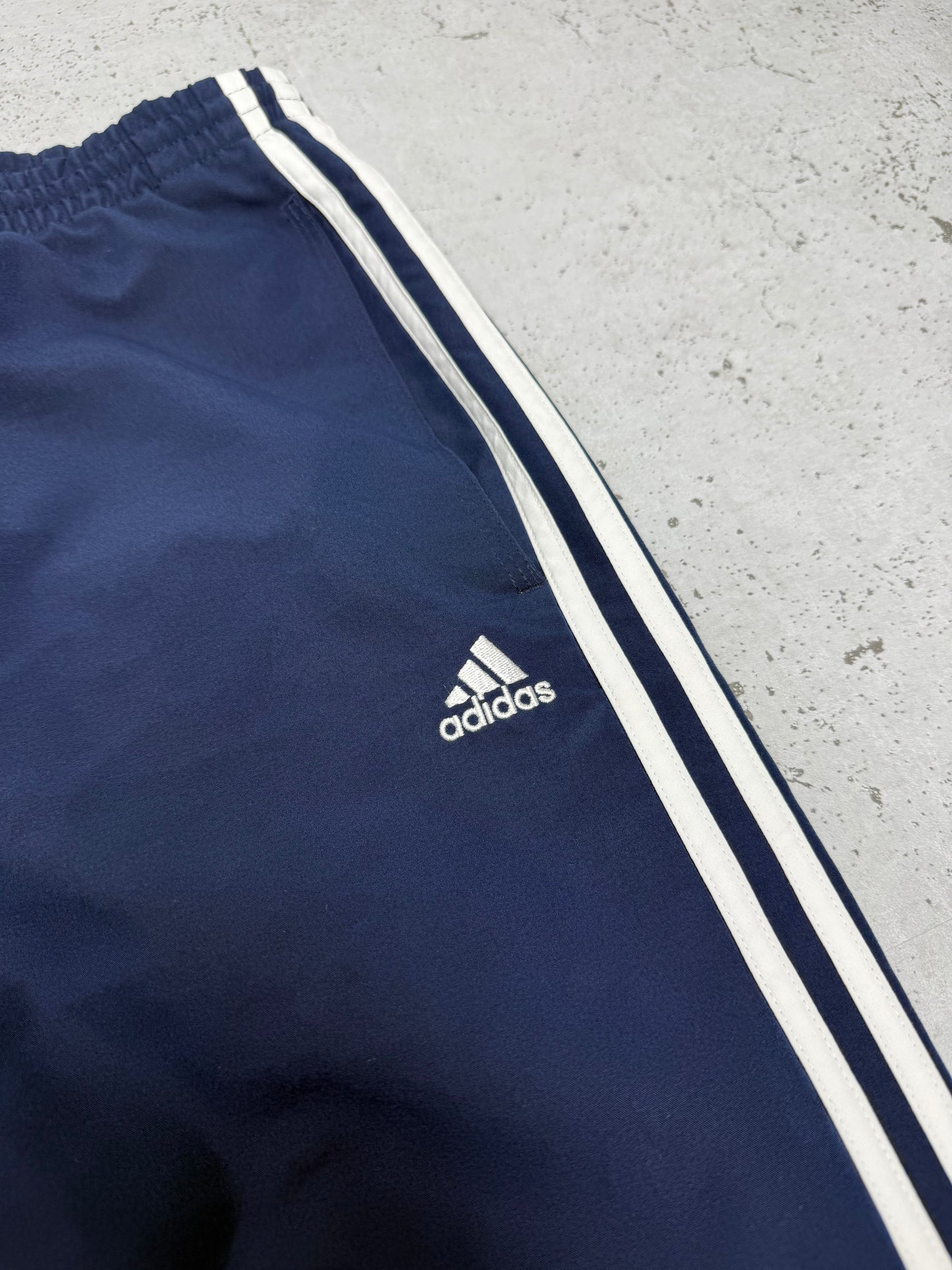 Adidas vintage Trackpants Three Stripes baggy Fit Jogginghose blau L
