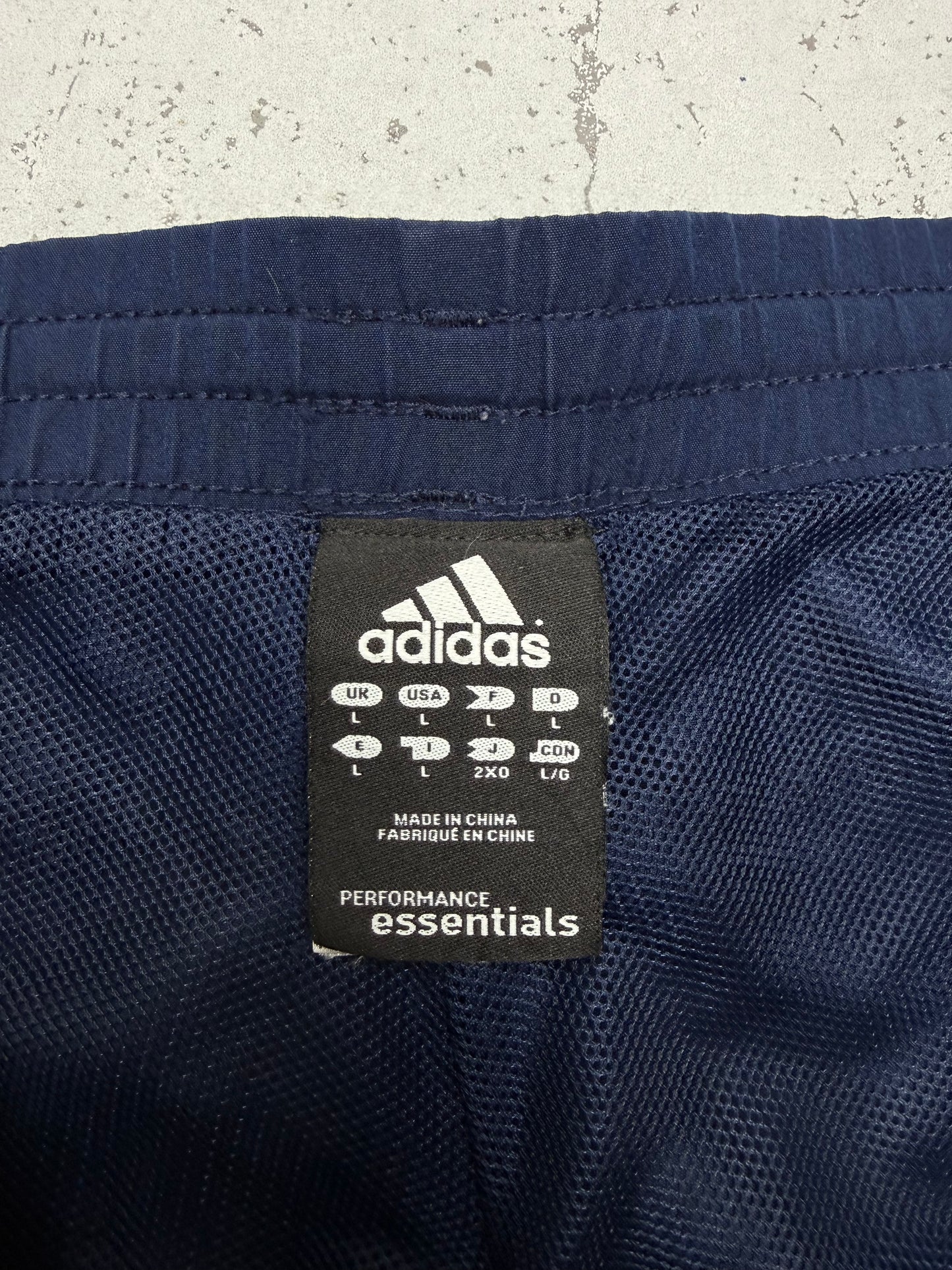 Adidas vintage Trackpants Three Stripes baggy Fit Jogginghose blau L