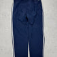 Adidas vintage Trackpants Three Stripes baggy Fit Jogginghose blau L