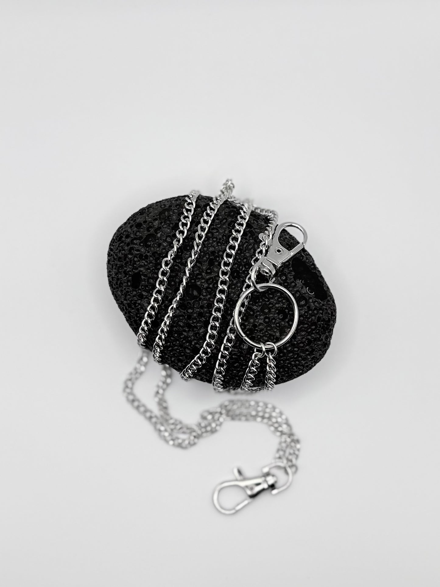 "Two-Layer" silber Hosenkette Streetwear Y2K Schmuck Fashion Accesoires