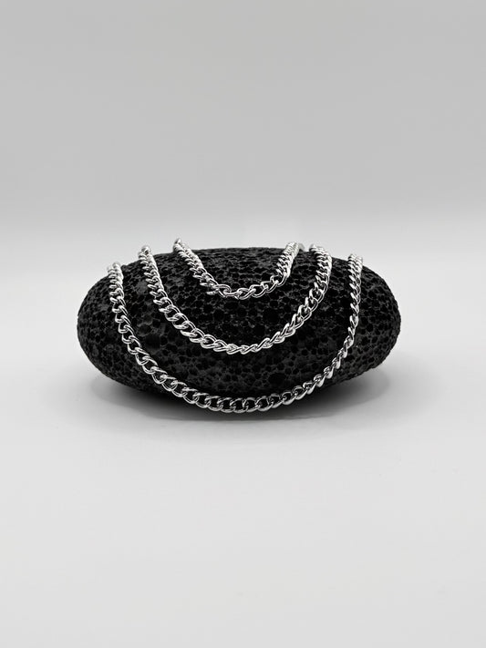 "Triple-Layer" silber Hosenkette dreireihig Streetwear Accesoires Fashion Schmuck