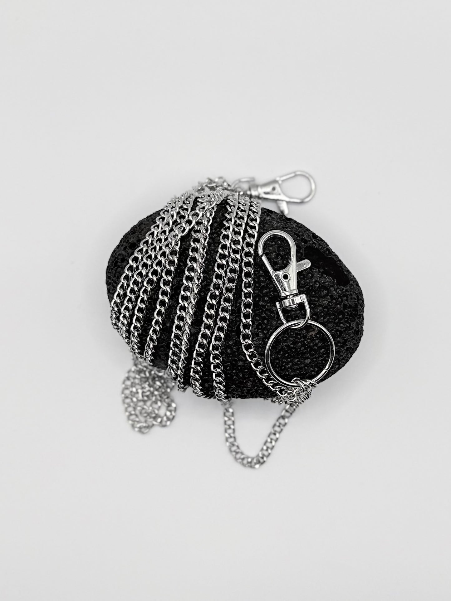 "Triple-Layer" silber Hosenkette dreireihig Streetwear Accesoires Fashion Schmuck