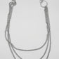"Triple-Layer" silber Hosenkette dreireihig Streetwear Accesoires Fashion Schmuck
