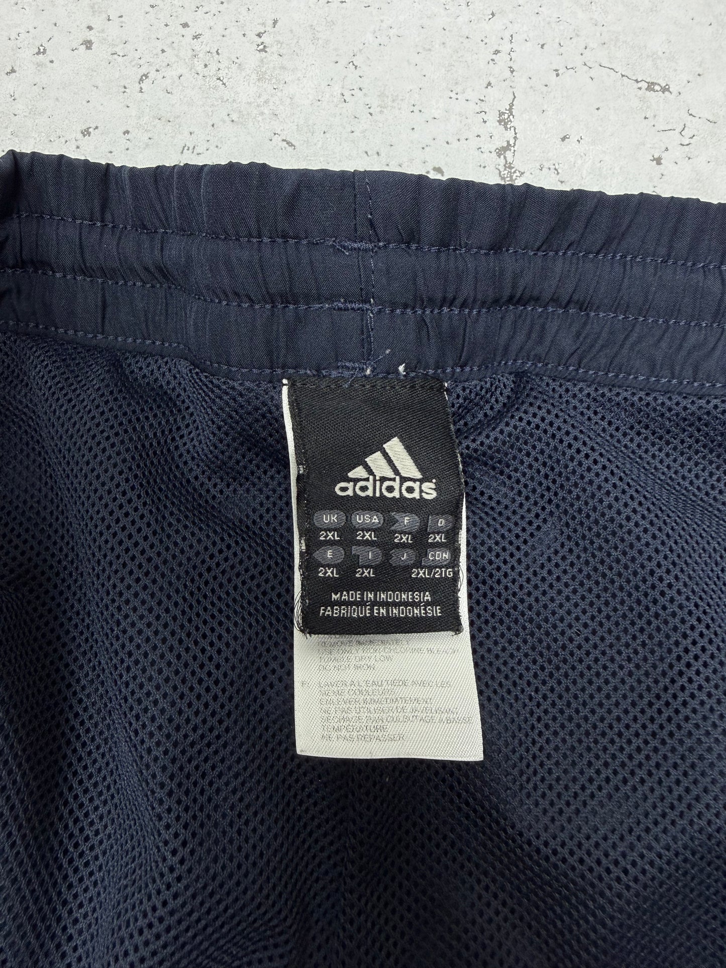 Adidas vintage Trackpants Three Stripes baggy Fit Jogginghose blau XXL