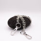 "Roadlink" - Doppel-Hosenkette silber - Skater Y2K Biker Streetwear Rave