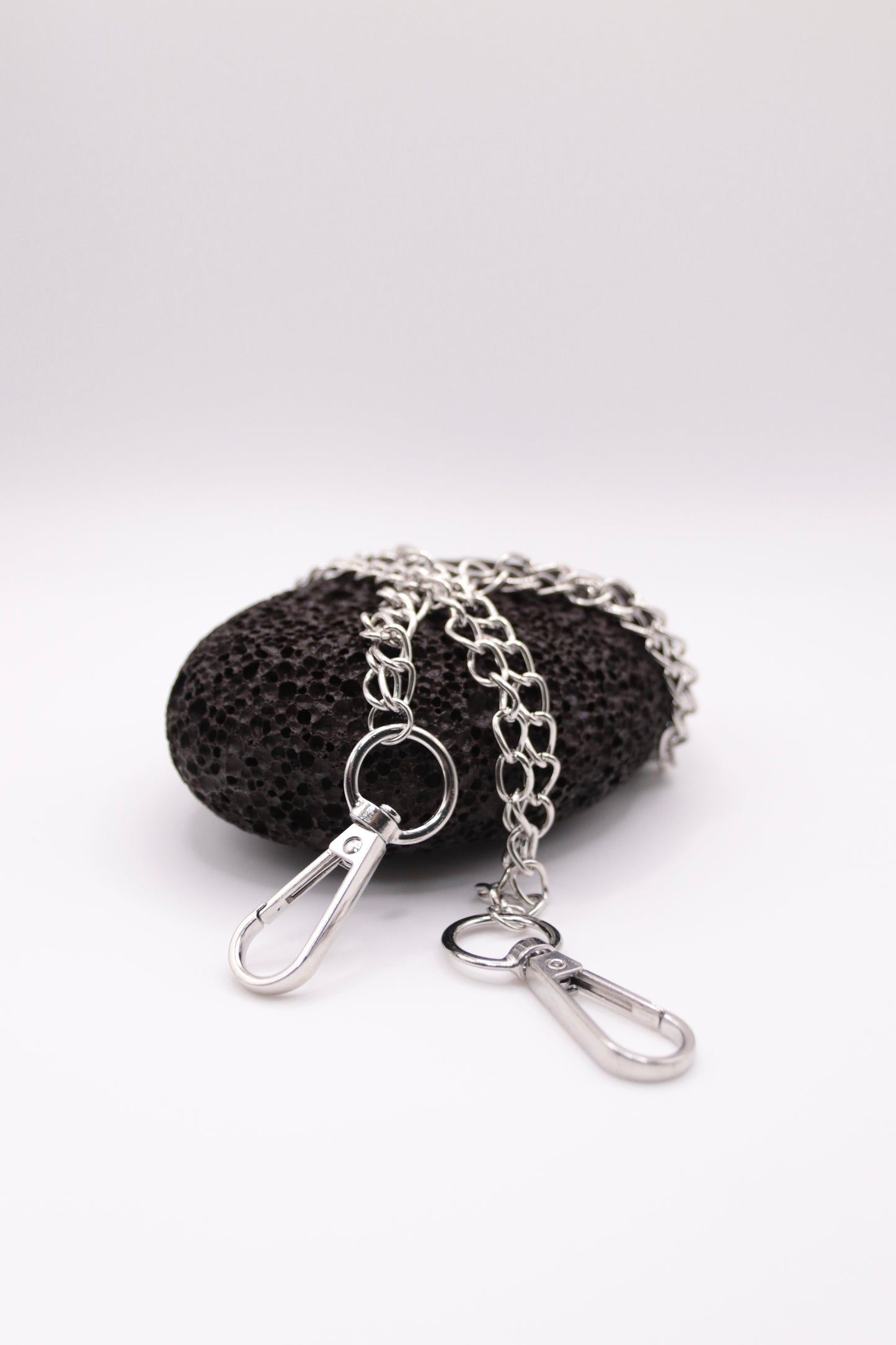 "Roadlink" - Doppel-Hosenkette silber - Skater Y2K Biker Streetwear Rave