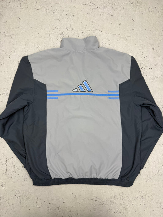 Adidas vintage Trackjacket big logo Windbreaker jacke blau XL