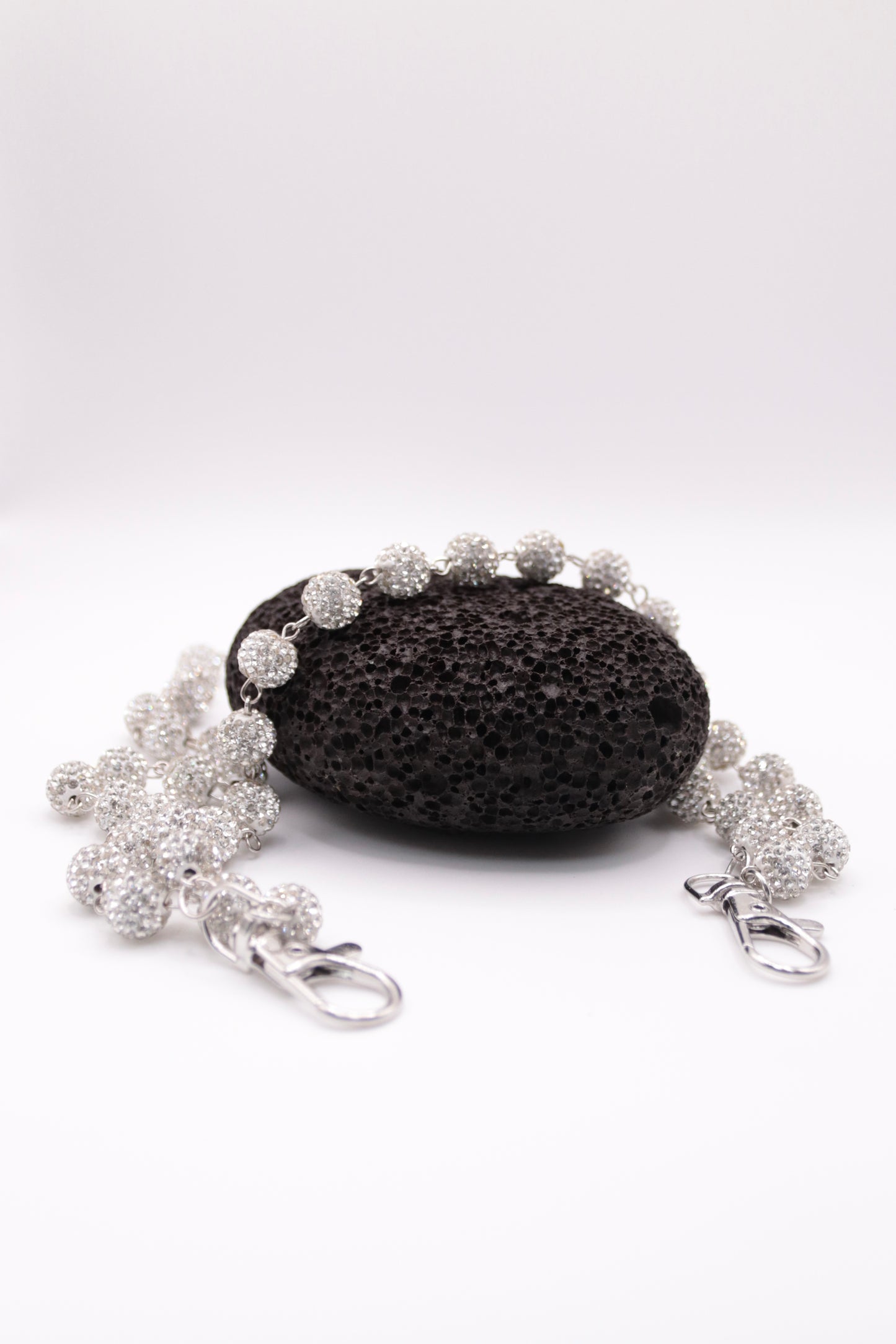 „Crystal Sphere“ Doppellagige Strass-Hosenkette Iced Out