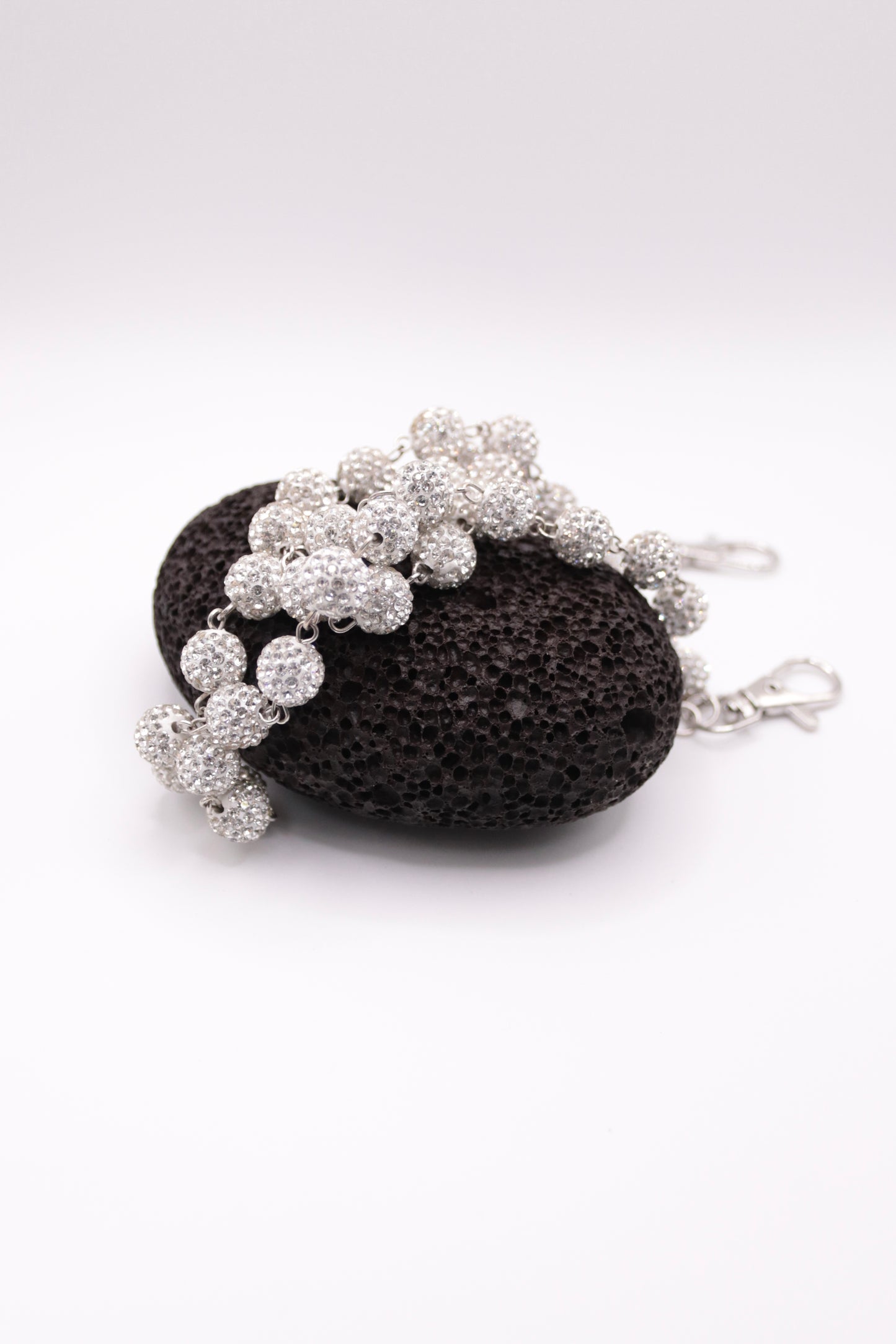 „Crystal Sphere“ Doppellagige Strass-Hosenkette Iced Out