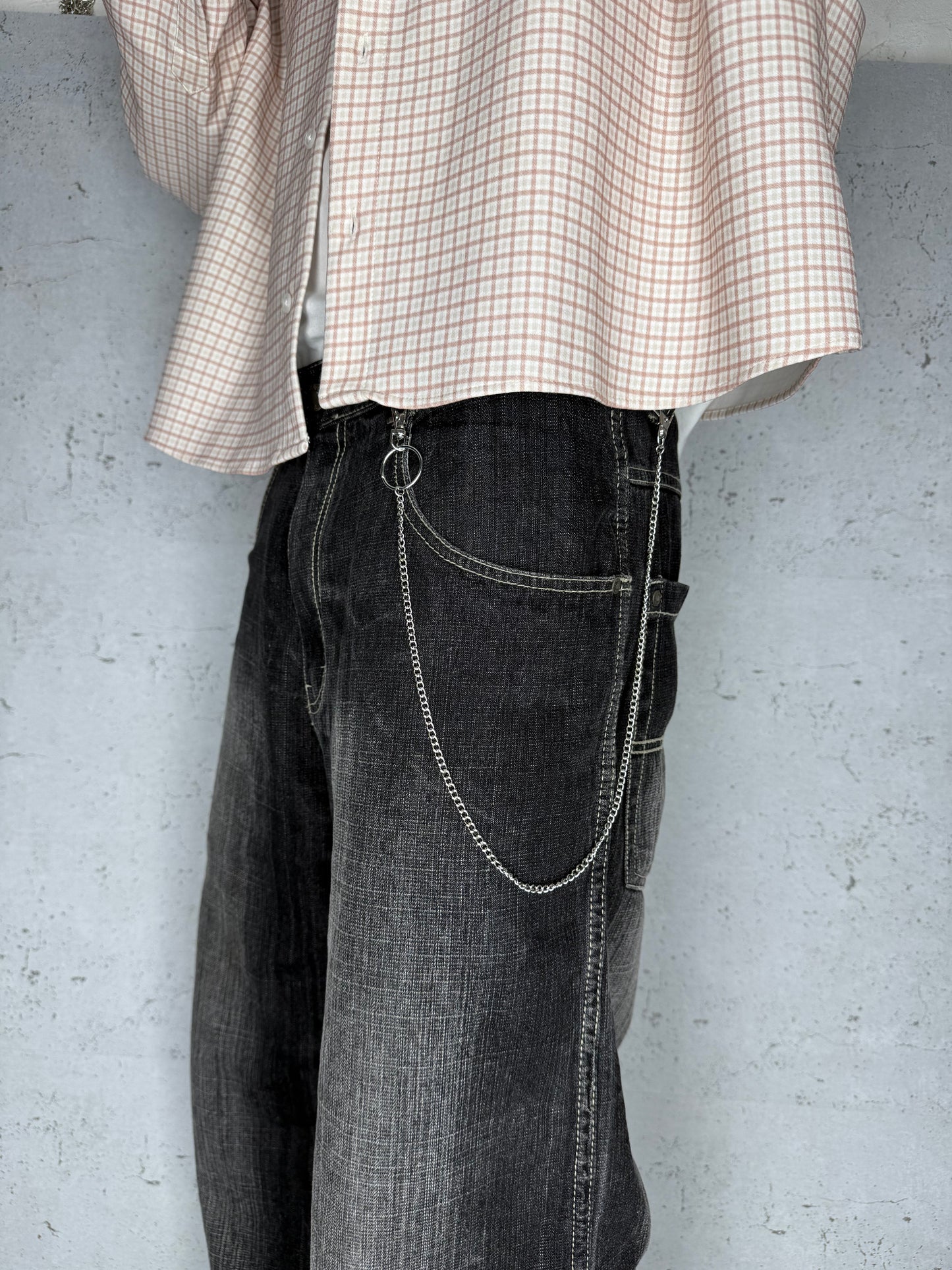 "Simple-Layer" silber Hosenkette Streetwear Y2K Accesoires Fashion Schmuck