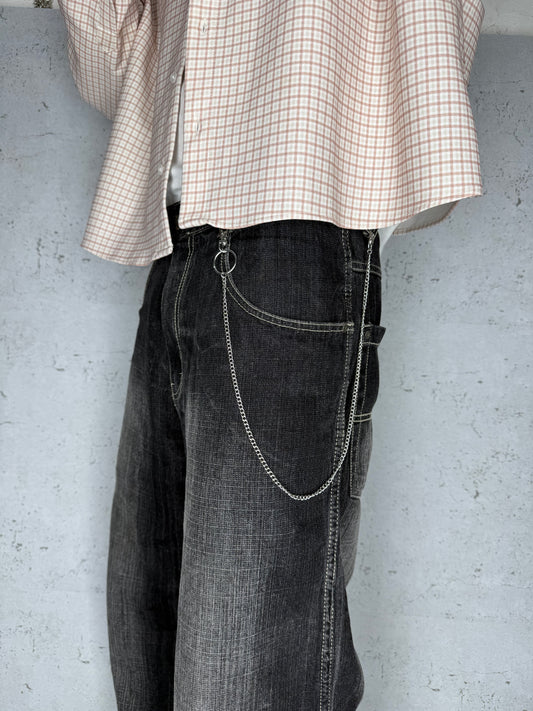 "Simple-Layer" silber Hosenkette Streetwear Y2K Accesoires Fashion Schmuck