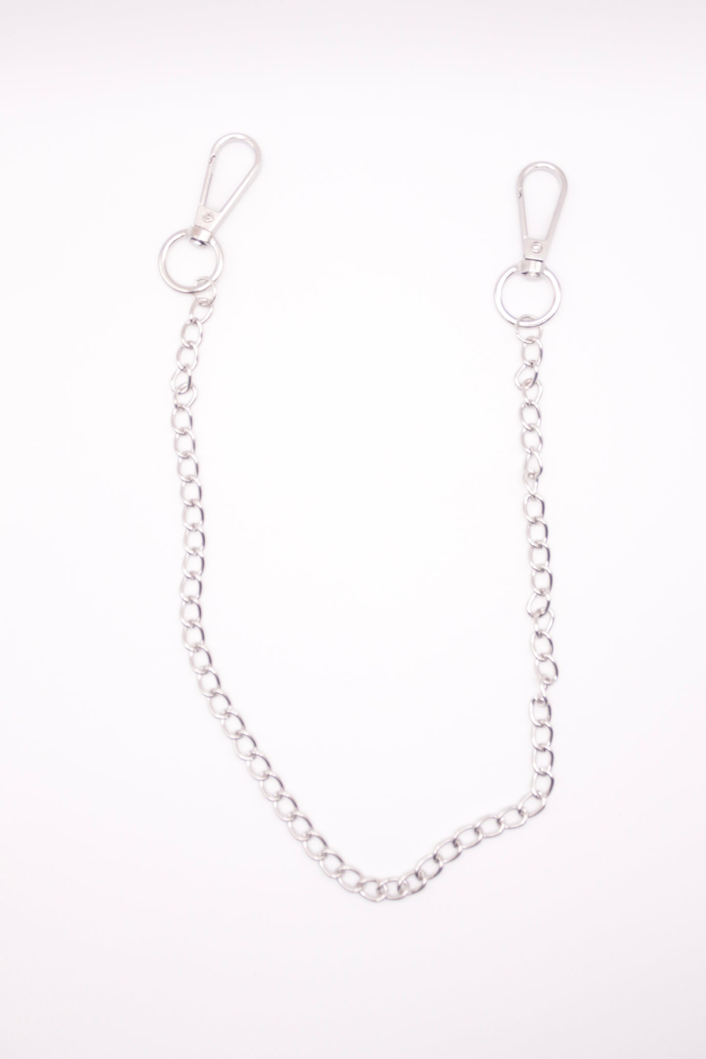 "Simple" Streetwear Hosenkette silberfarben Y2K
