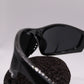 Schwarze Sport-Sonnenbrille • Futuristic Y2K Vibe