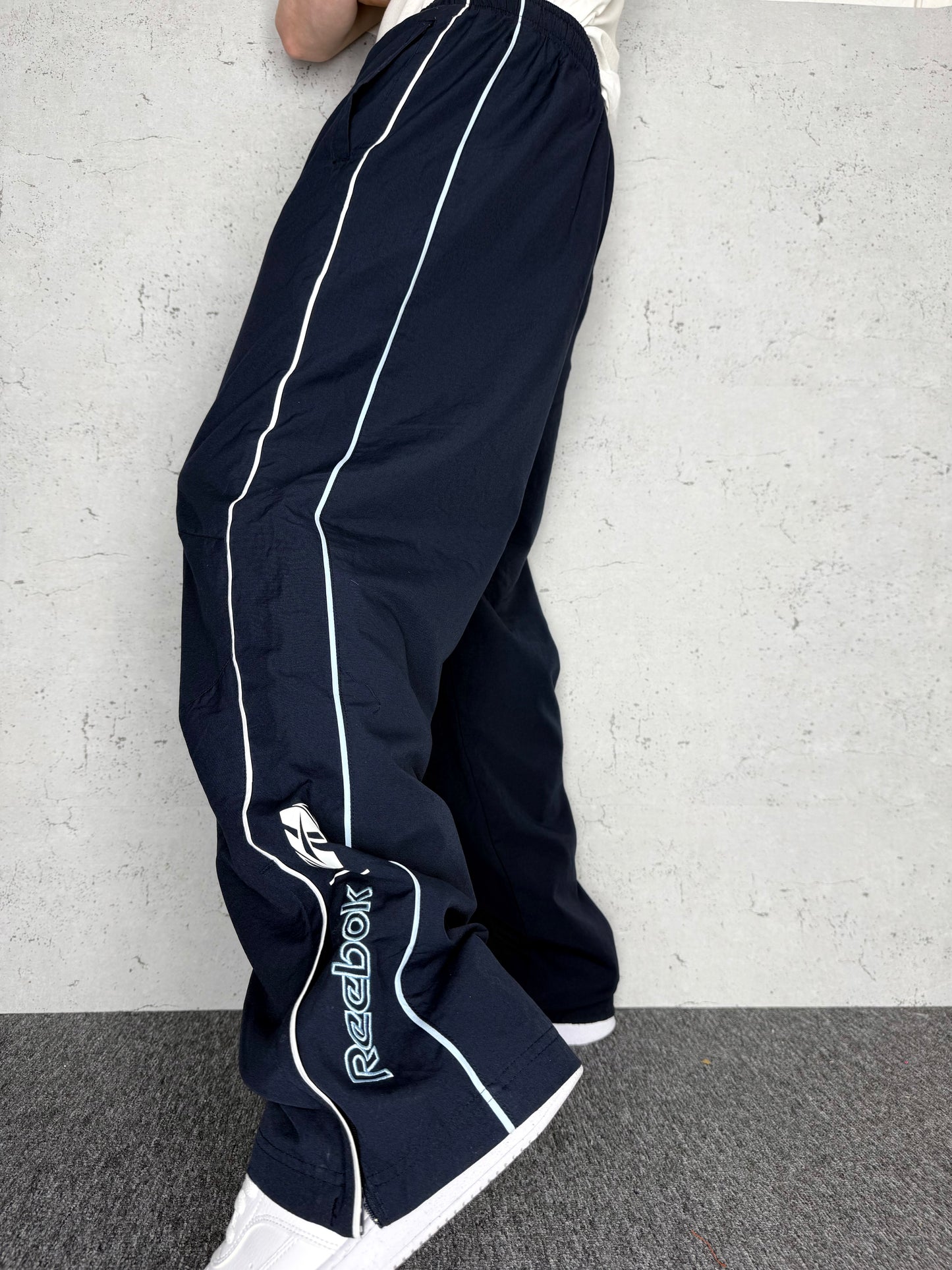 Reebok vintage Baggy gefütterte Trackpants Jogginghose Jogger XL