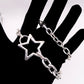 „Starbound" trendige Hosenkette in Silber mit Stern-Anhänger - Y2K Streetstyle