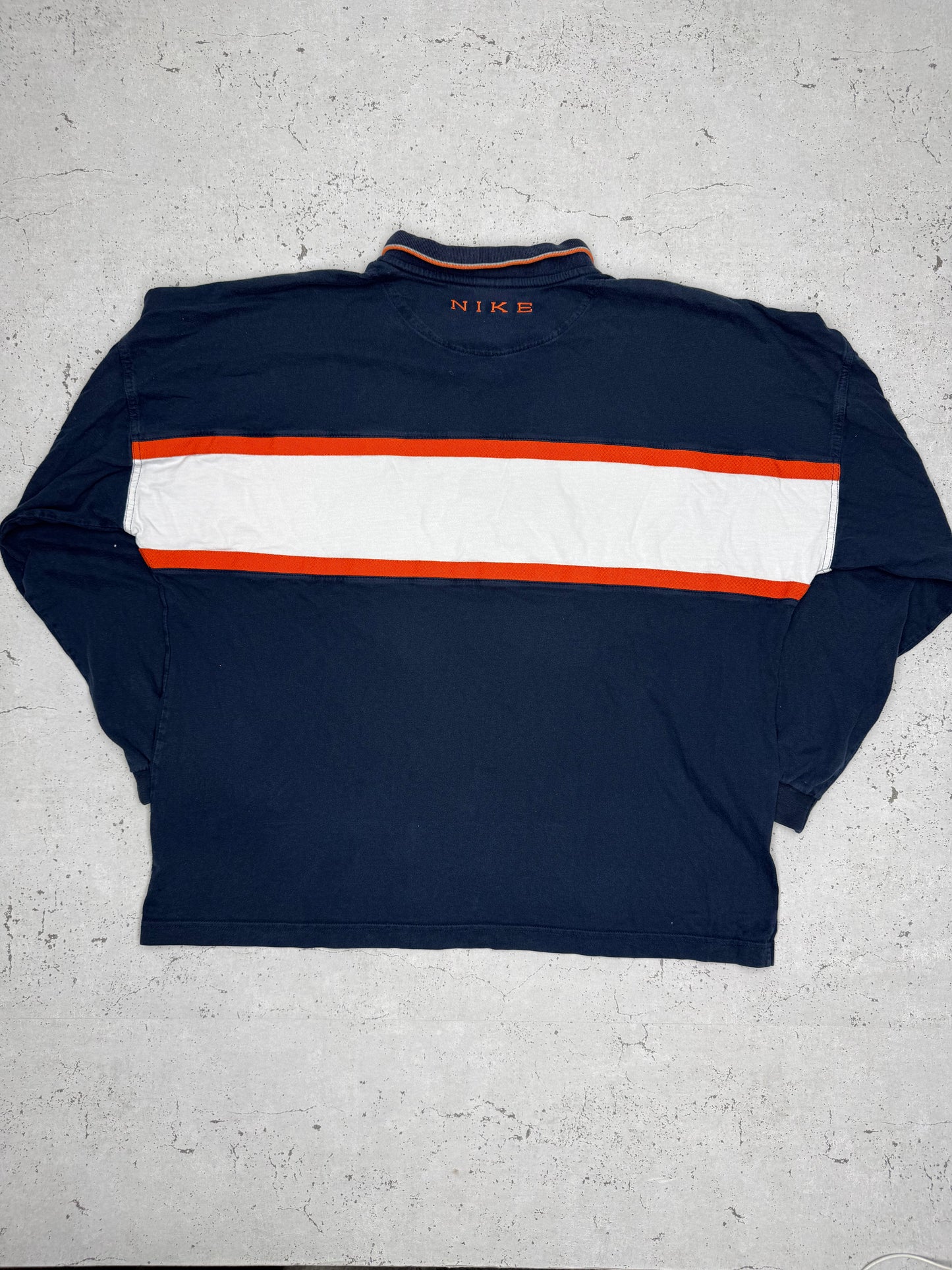 Nike vintage big swoosh logo Langarm Shirt dünner Sweater Sweatshirt L