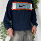 Nike vintage big swoosh logo Langarm Shirt dünner Sweater Sweatshirt L