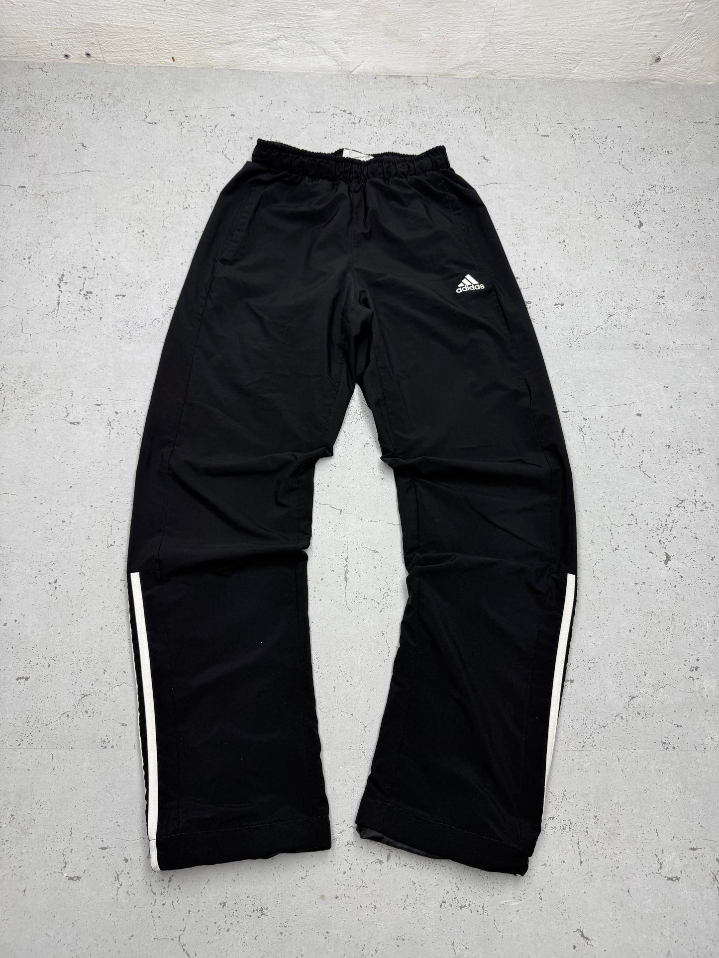 Adidas vintage Trackpants Jogginghose Jogger Three Stripes schwarz S