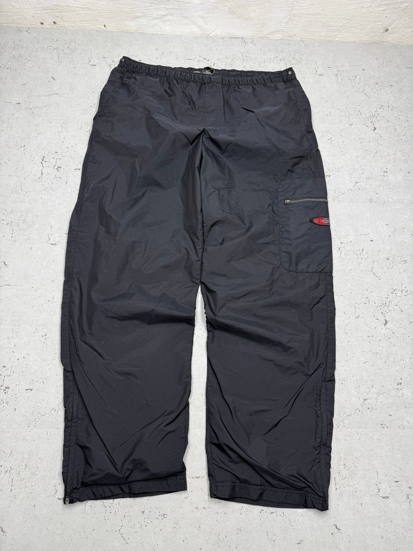 Nike vintage Trackpants Jogger Jogginghose streetwear baggy Fit schwarz XL
