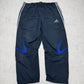 Adidas vintage Trackpants Jogger Jogginghose streetwear baggy Fit blau L