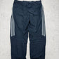 Adidas vintage Trackpants Jogger Jogginghose streetwear baggy Fit blau L