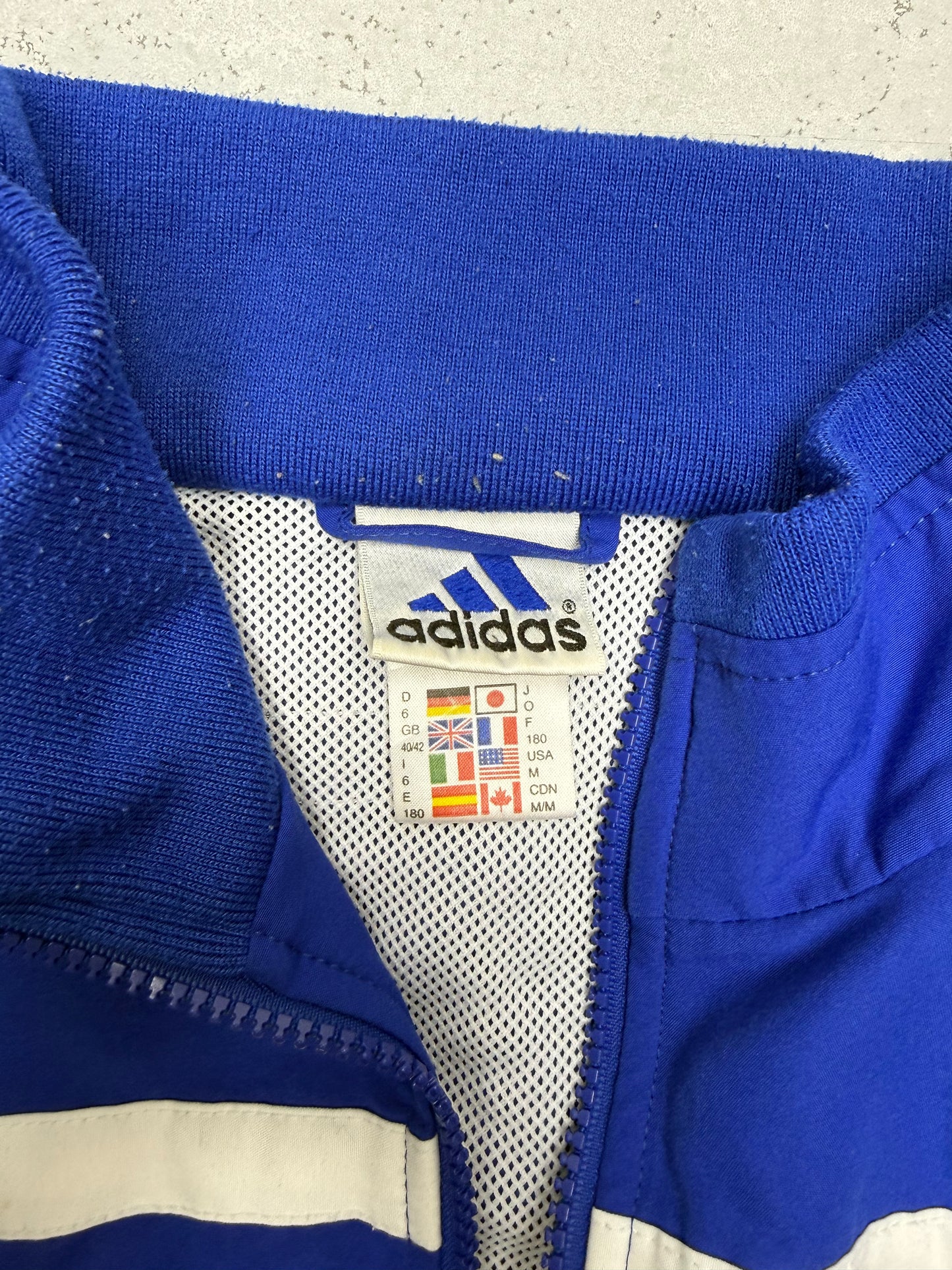 Adidas vintage Trackjacket Windbreaker Jacke blau L