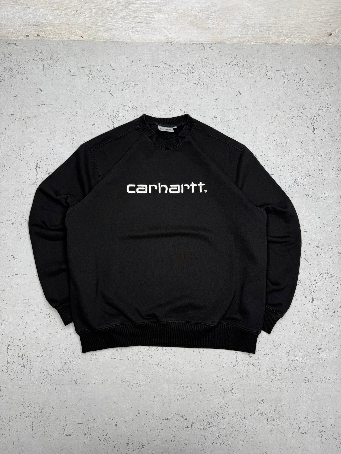Carhartt vintage big Logo Sweatshirt Sweater Crewneck schwarz L