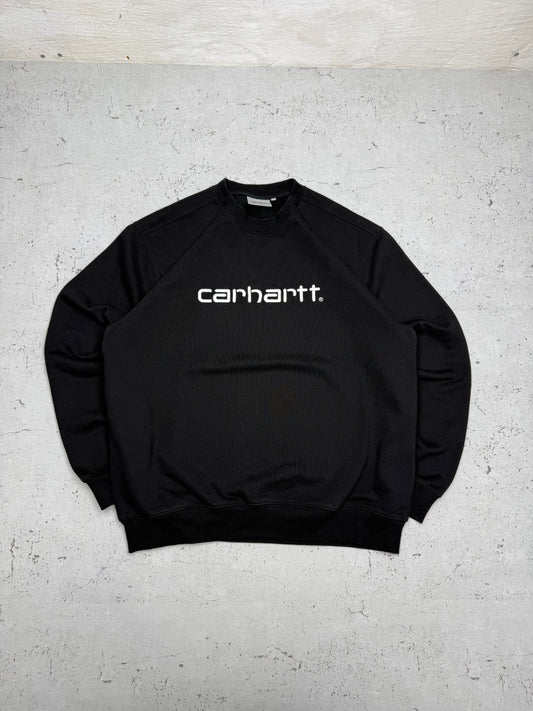Carhartt vintage big Logo Sweatshirt Sweater Crewneck schwarz L