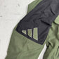 Adidas vintage Trackjacket Windbreaker Jacke big Logo grün schwarz XL