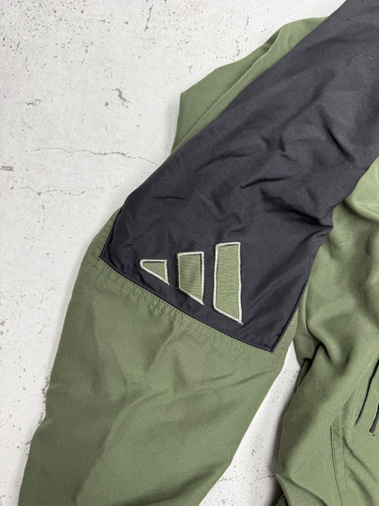 Adidas vintage Trackjacket Windbreaker Jacke big Logo grün schwarz XL