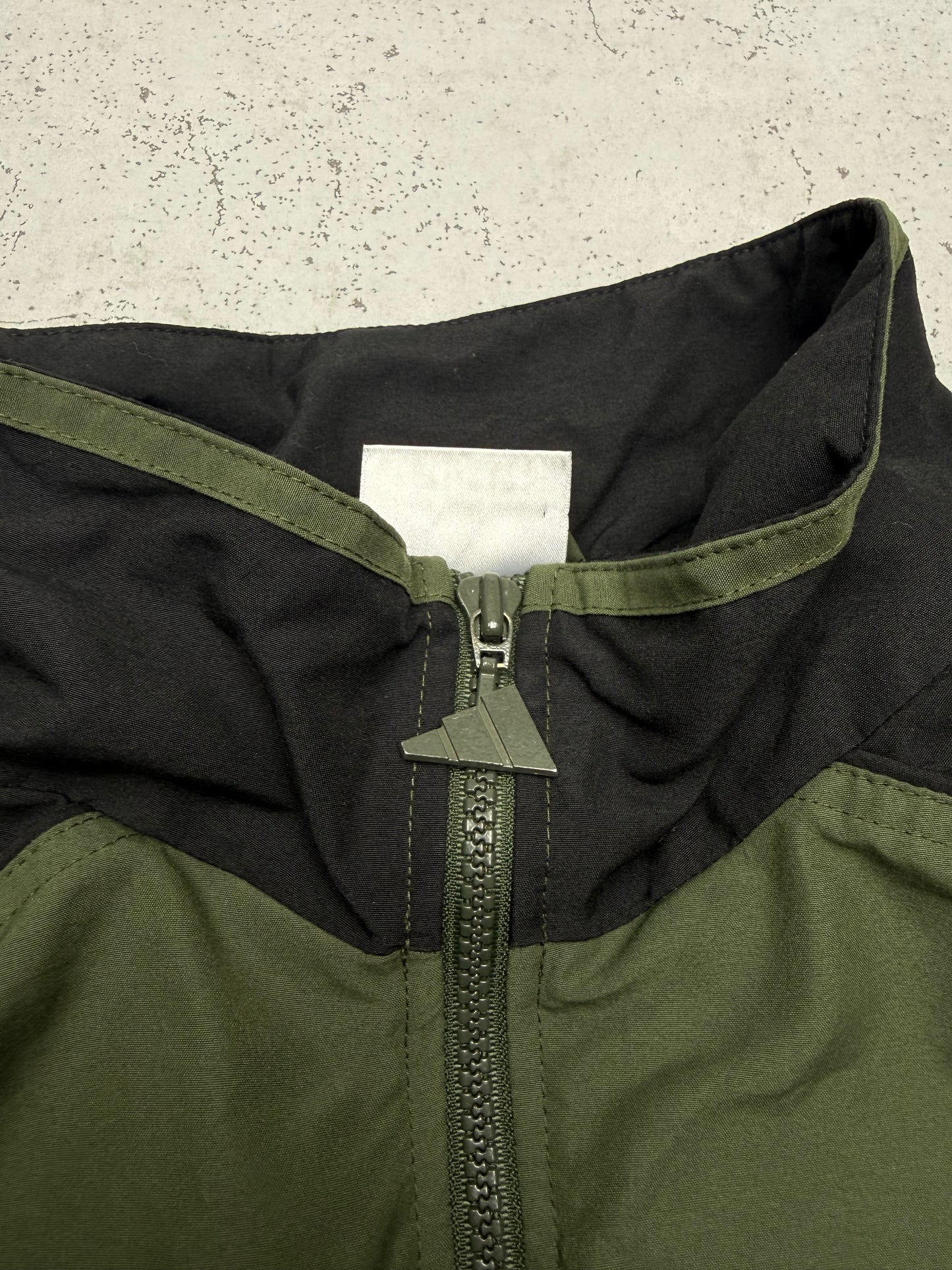 Adidas vintage Trackjacket Windbreaker Jacke big Logo grün schwarz XL