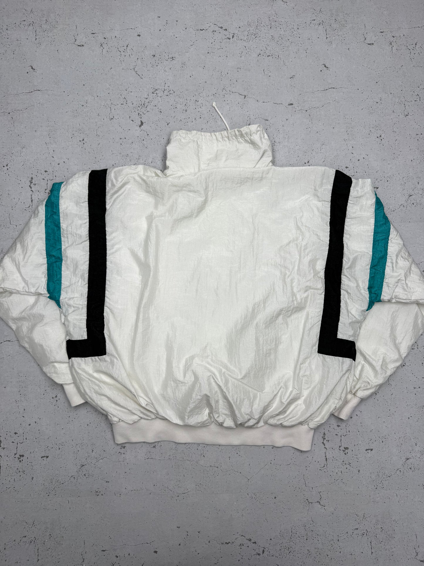 Lacoste vintage Trackjacket Windbreaker Flowers Jacke weiß M