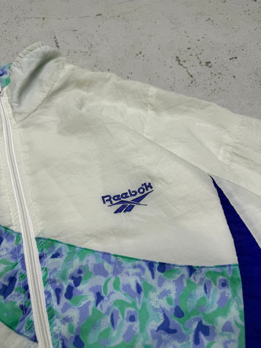Reebok vintage Trackjacket Windbreaker Jacke 80s 90s weiß M