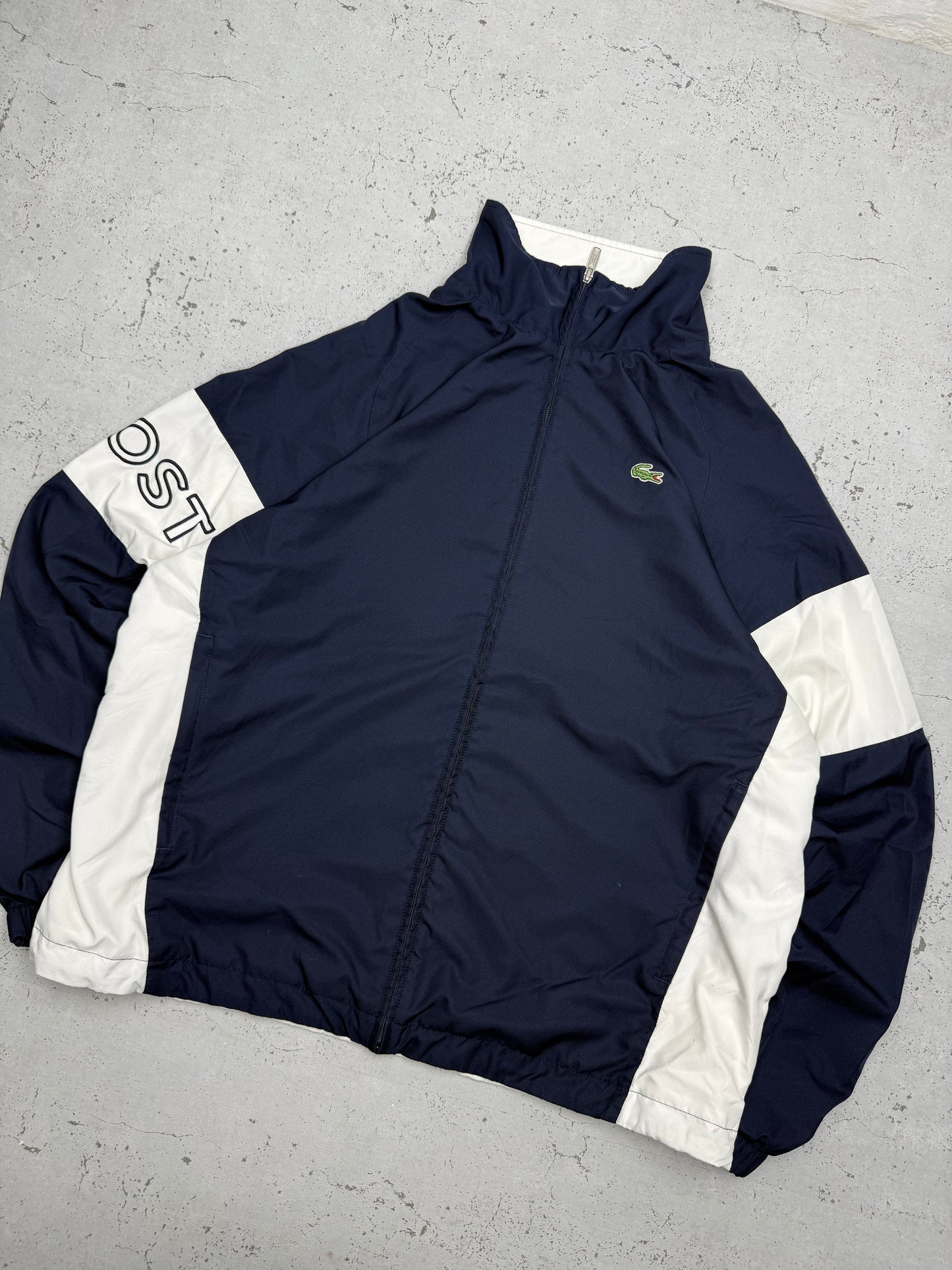 Lacoste vintage Windbreaker Trackjacket Jacke blau XL