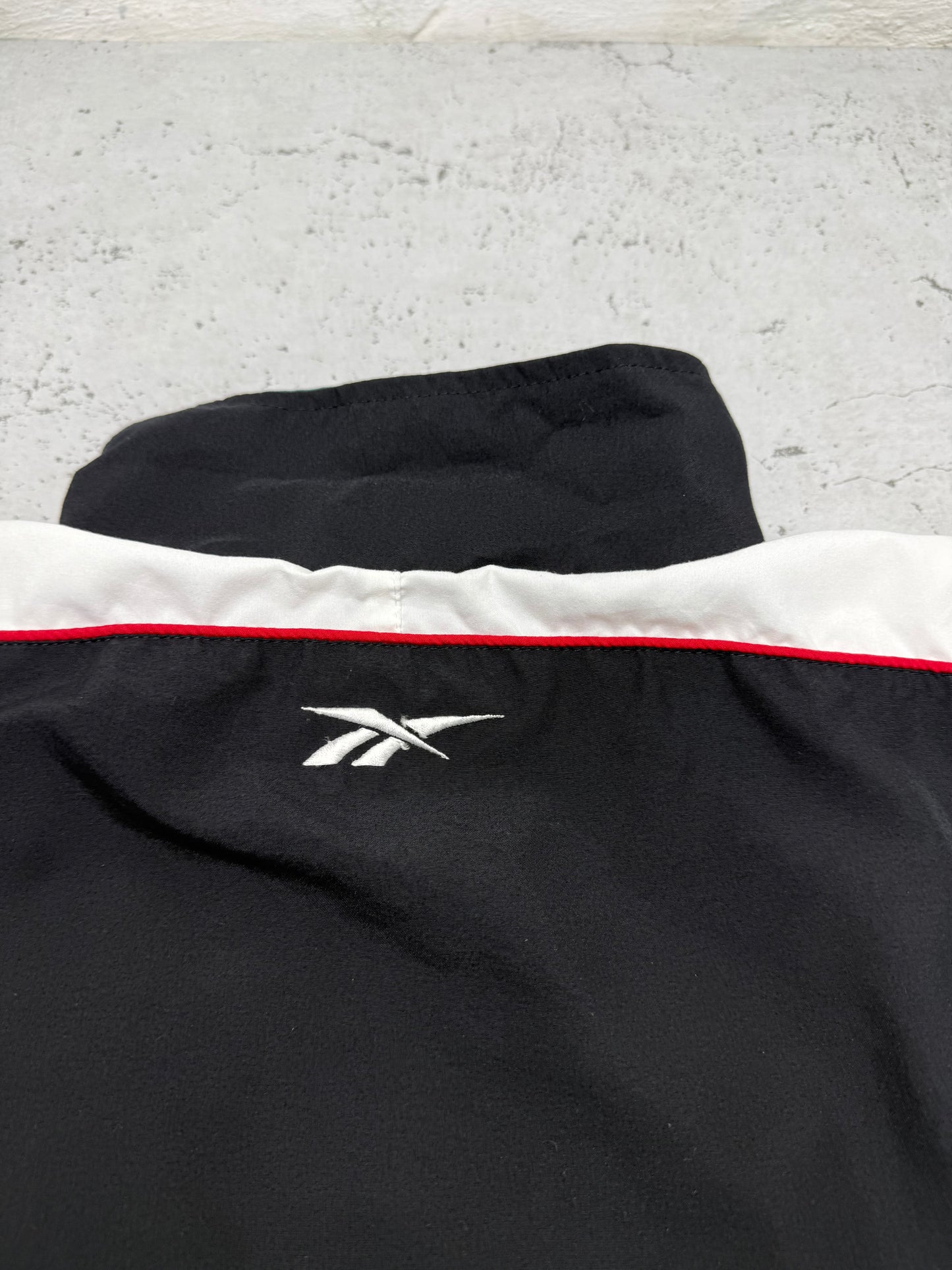 Reebok vintage big Logo Trackjacket Windbreaker Jacke schwarz XL